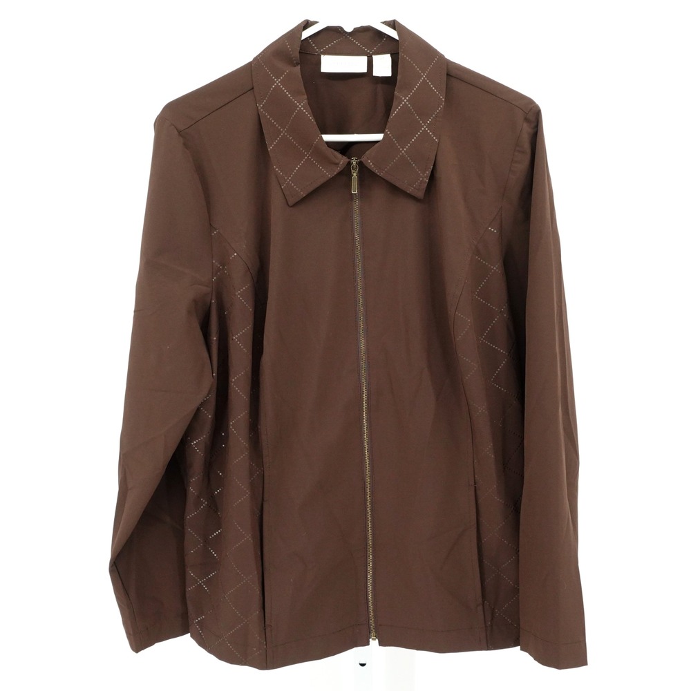 Chico's Casual Jacket SZ 2 US L/12 Lightweight Travel Classic Minimalist Capsule